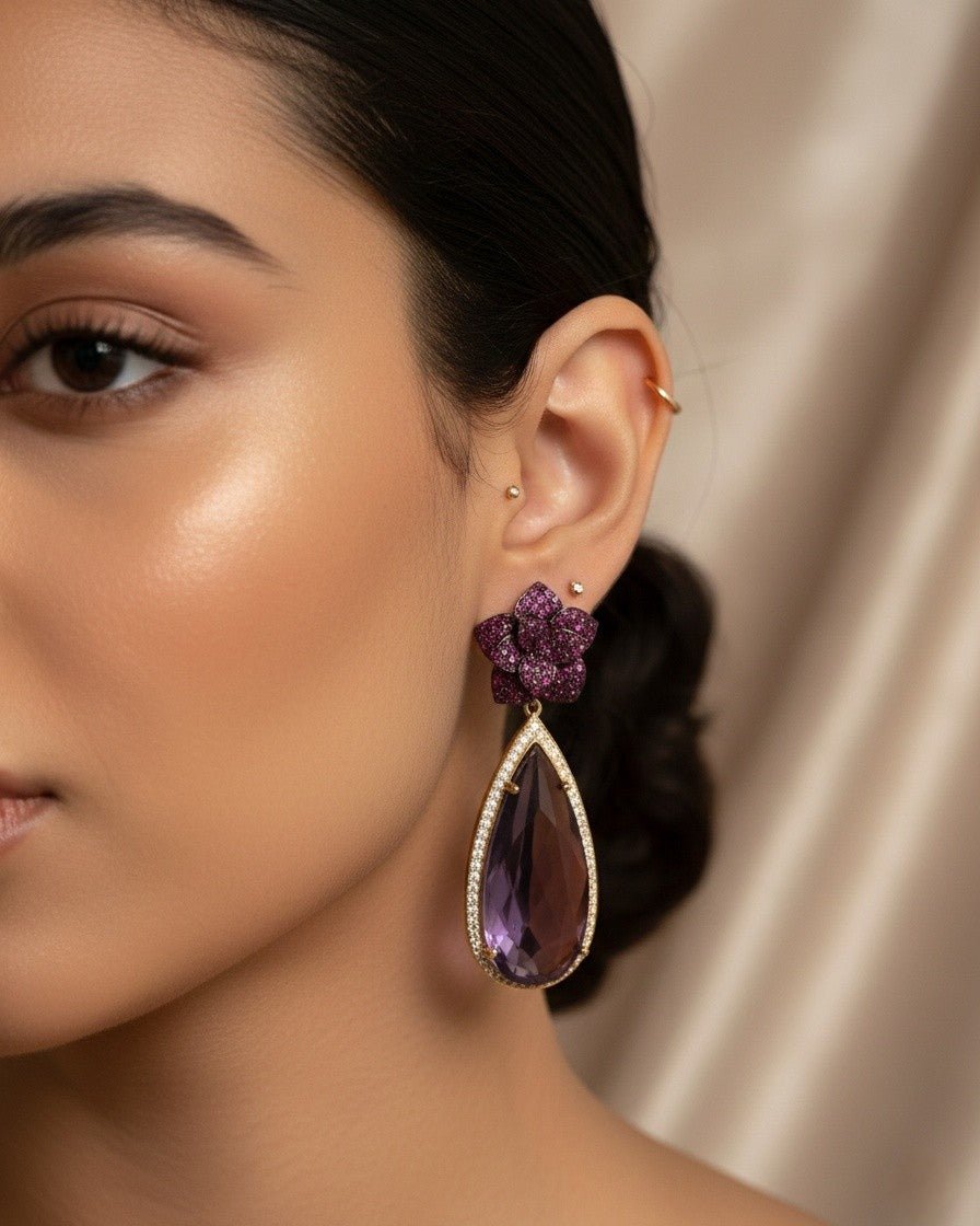 Adam Purple Earrings