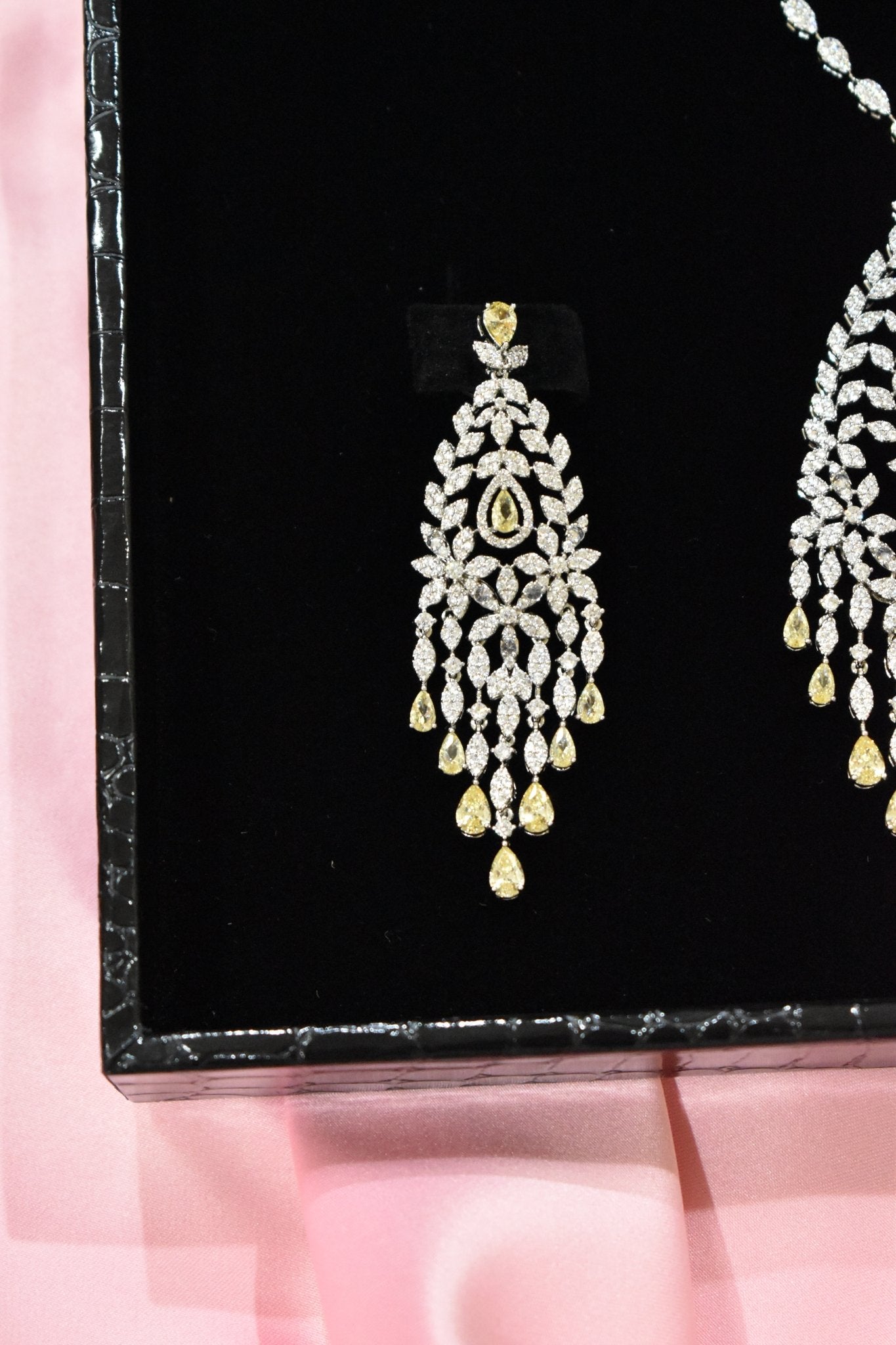 Lila Long Necklace Yellow Set