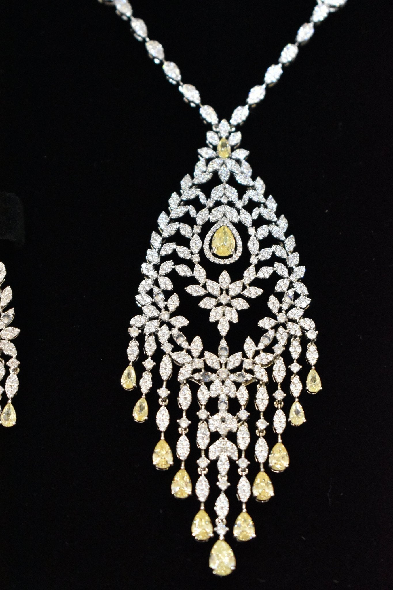 Lila Long Necklace Yellow Set