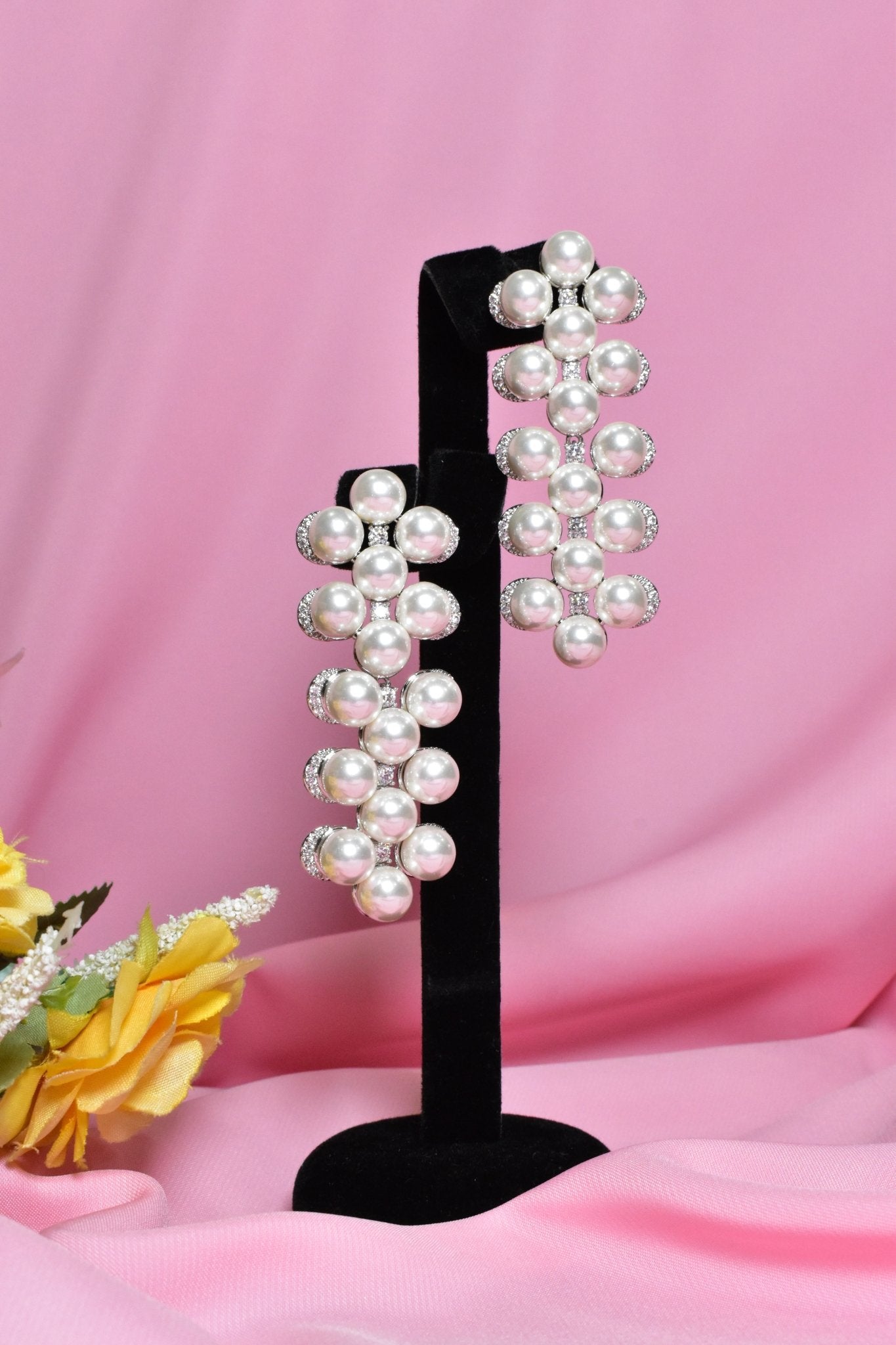 Zawaya Long Pearl Earrings