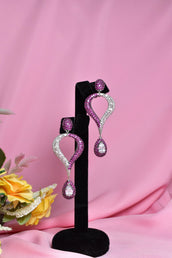 Shaima Hot Pink Long Earrings 1