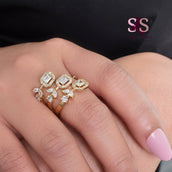Maha Golden Earrings Ring set 3