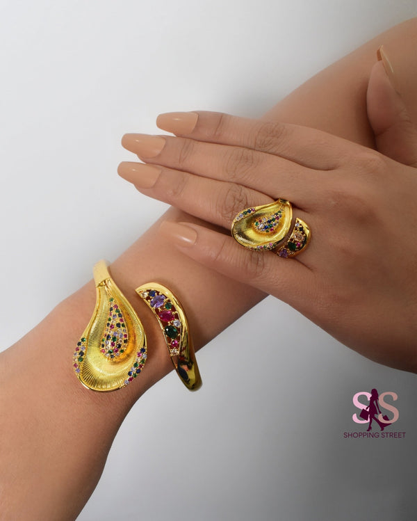 طقم سوار وخاتم زارين — Bracelet, Kuwait