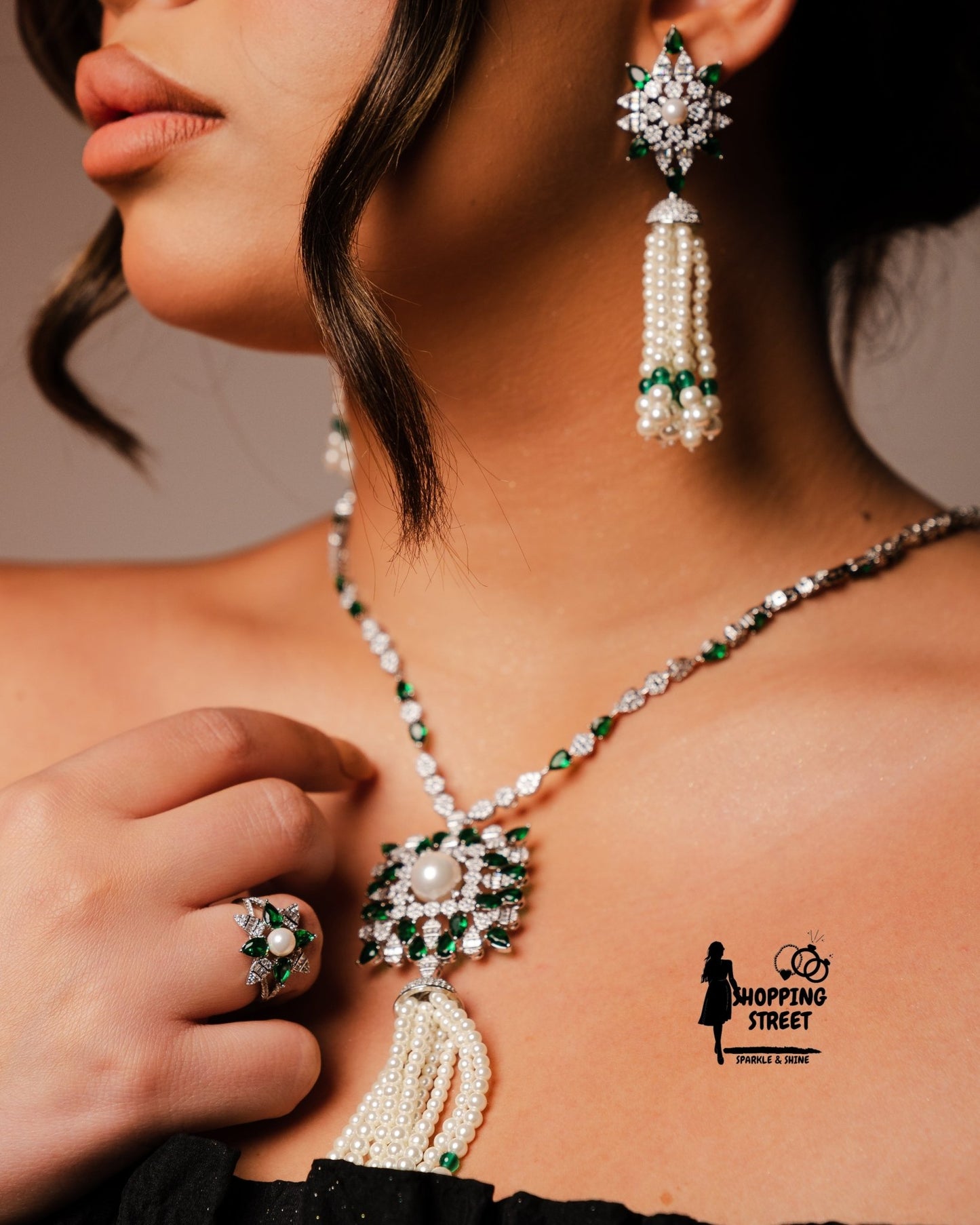 Lulu Gorgeous Long Necklace 3pc set