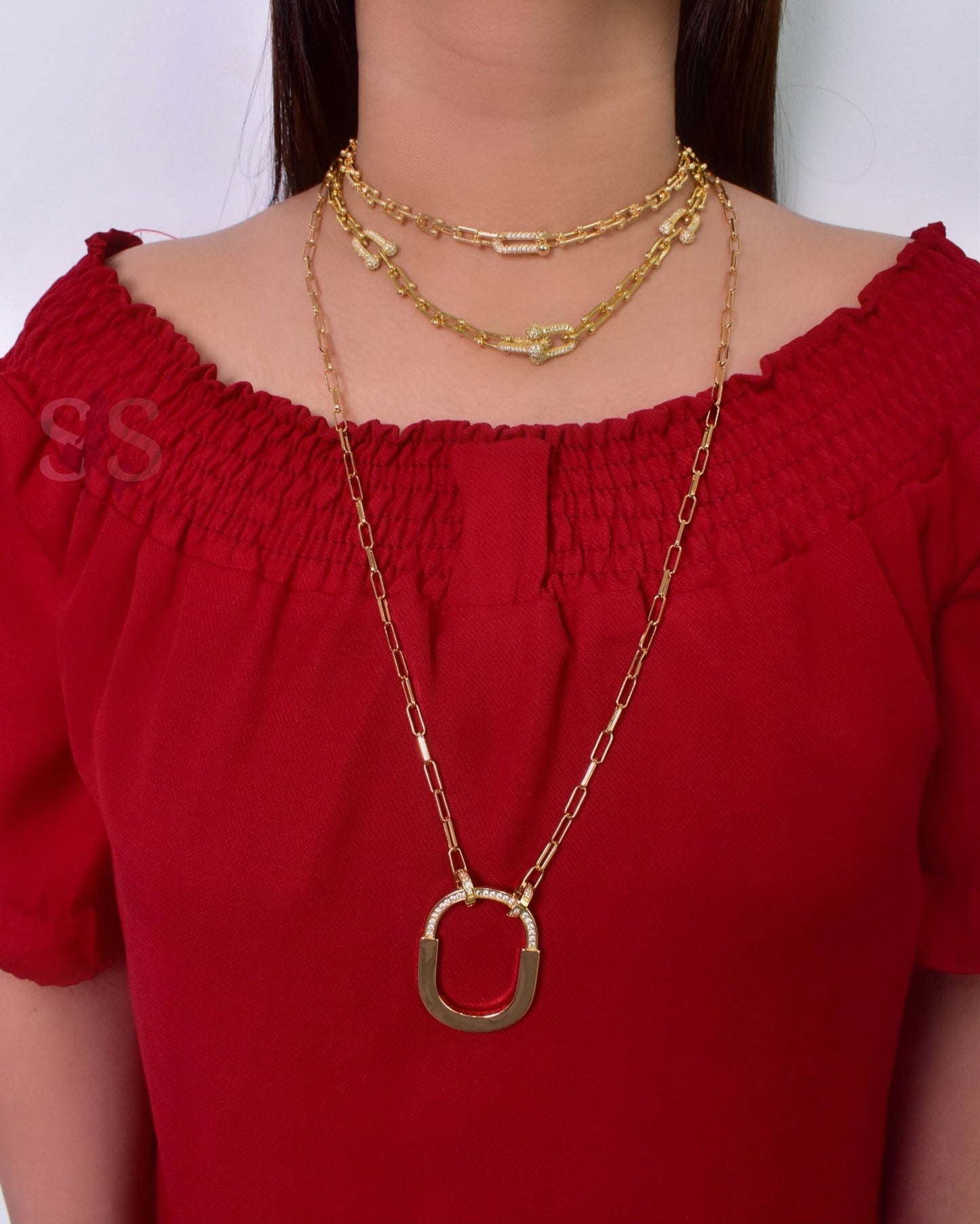 Fakhira Golden Choker 3pc Set