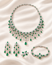 Aiza Luxurious Green Set — Jewelry Set, Kuwait — 1