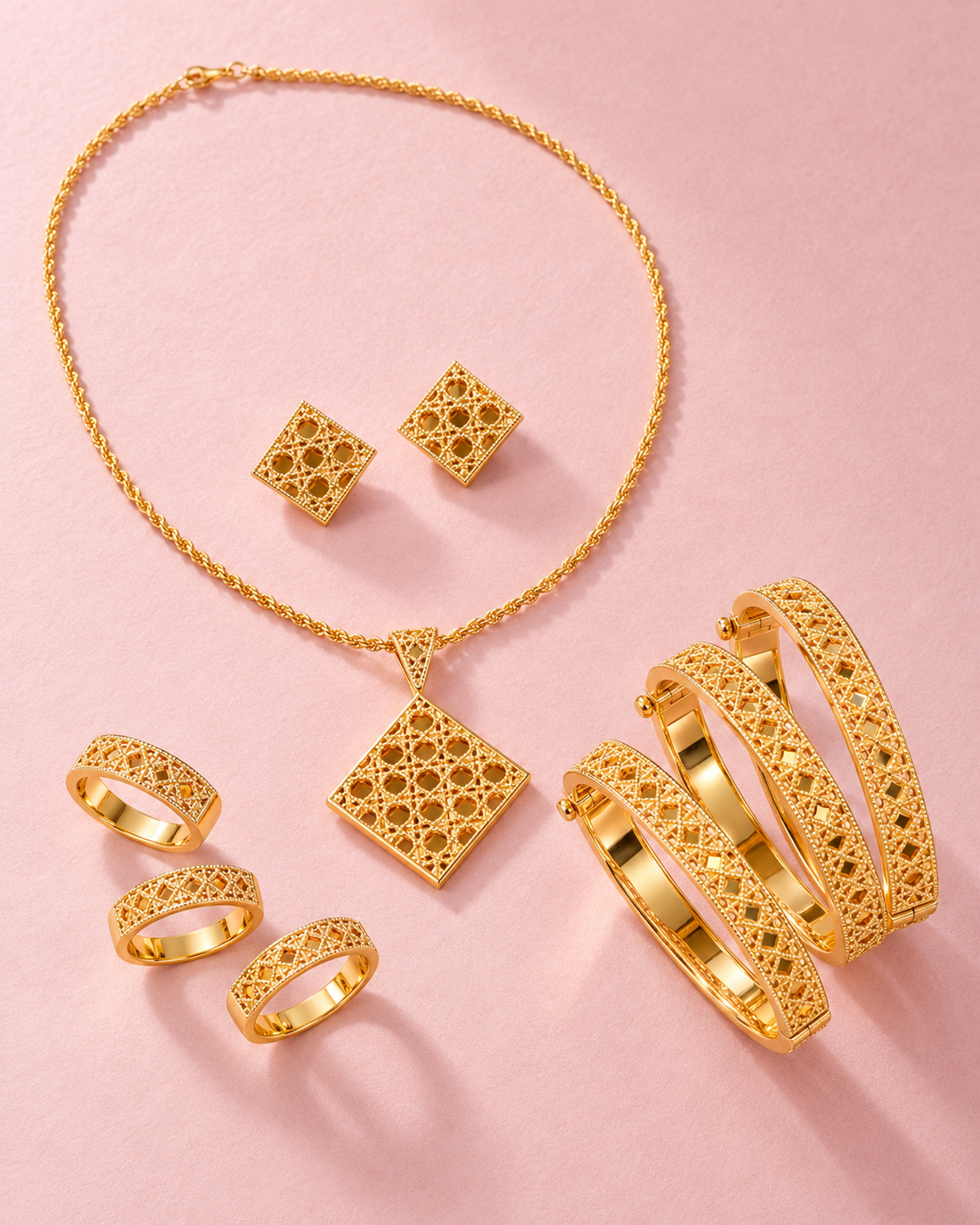 Azza Gorgeous Golden Set — Jewelry Set, Kuwait — 1