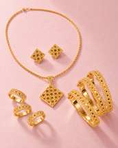 Azza Gorgeous Golden Set — Jewelry Set, Kuwait — 1