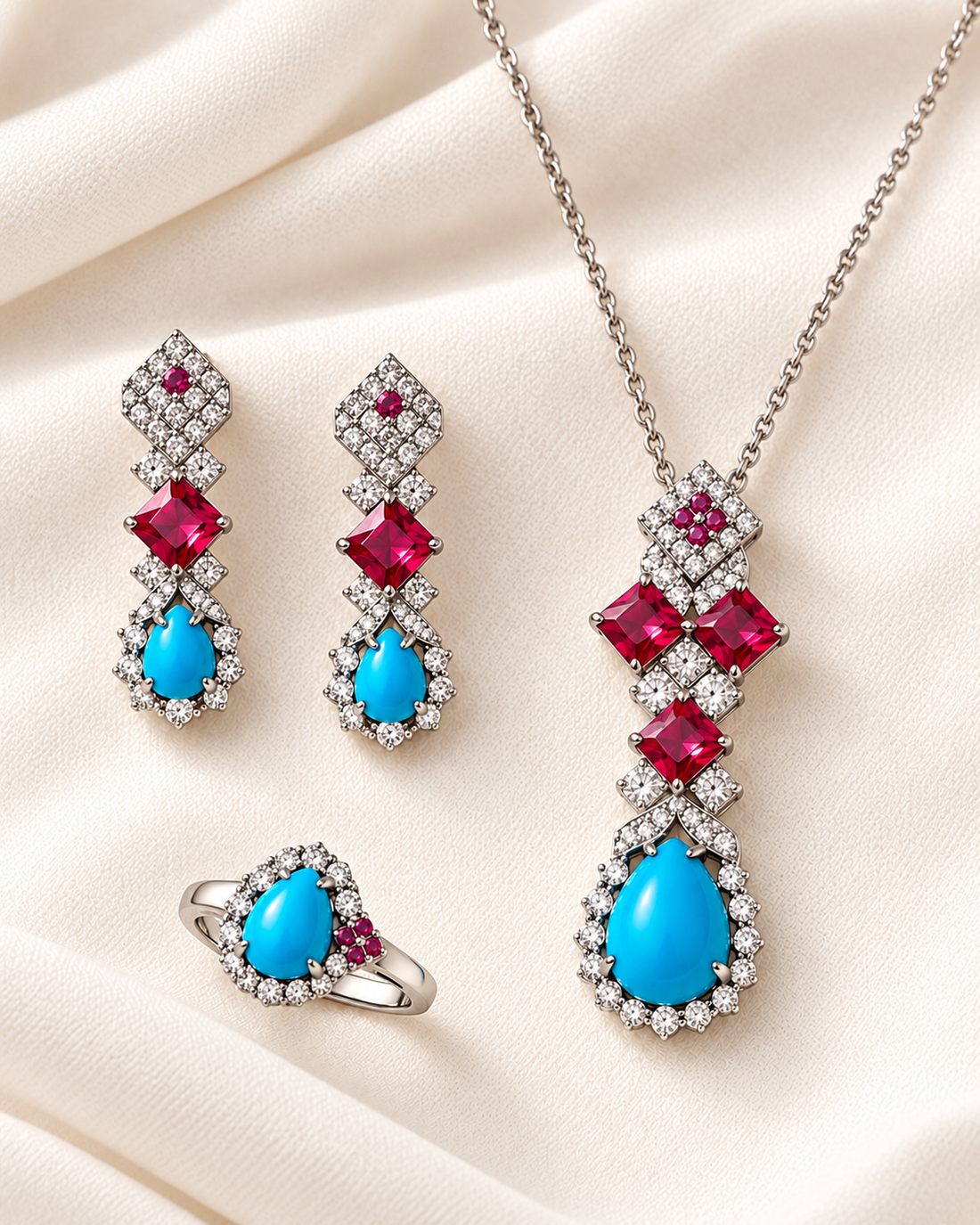 Basile Elegant 3pc set — Necklace, Kuwait — 1