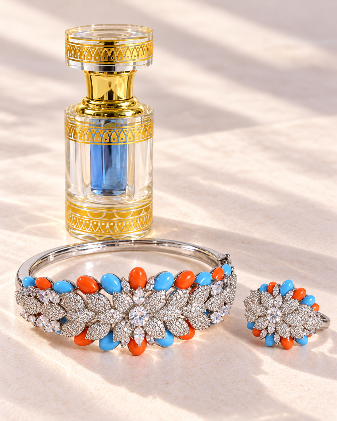 Dawrat Bracelet Ring Set + Musk Arousa OR Blue Oud — Bracelet, Kuwait — 1