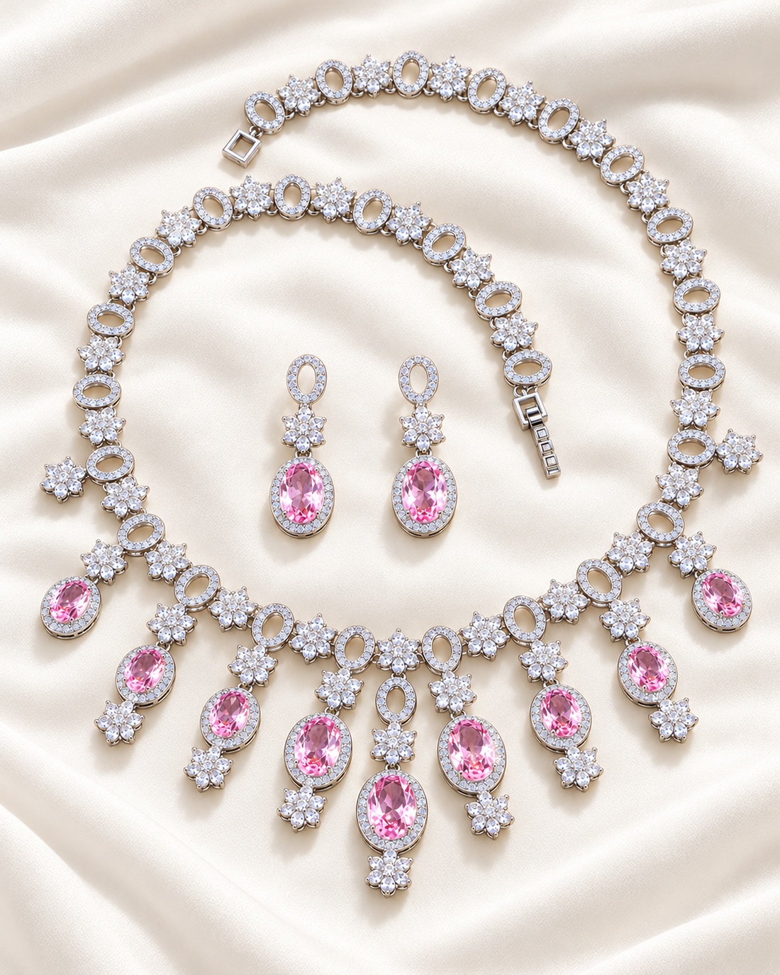 Fadwa Pink Set — Necklace, Kuwait — 1