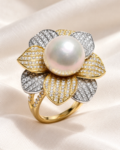 Hulwah Pearl 2tone Ring — Ring, Kuwait — 1