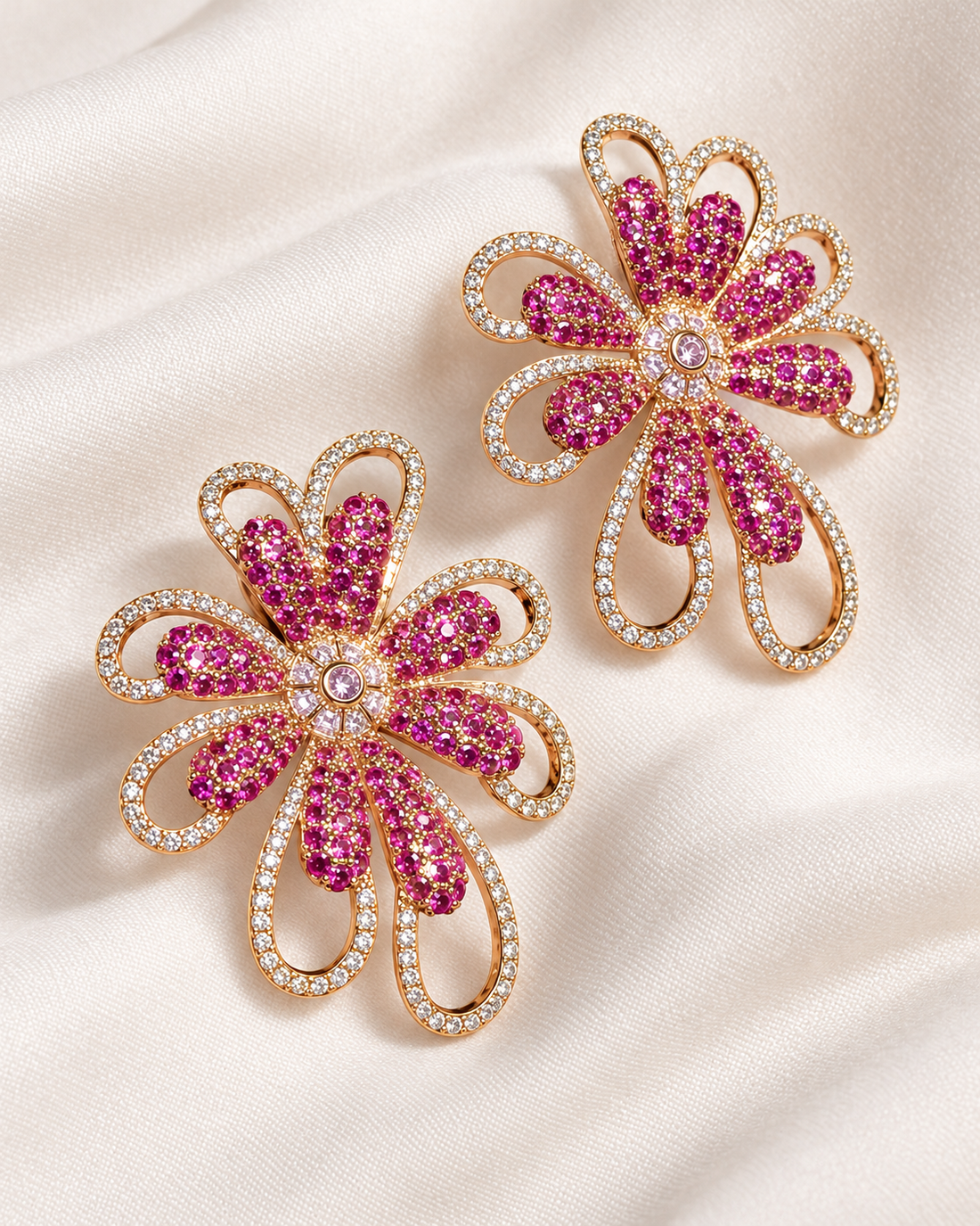 Lamha Hot Pink Earrings — Earrings, Kuwait — 1