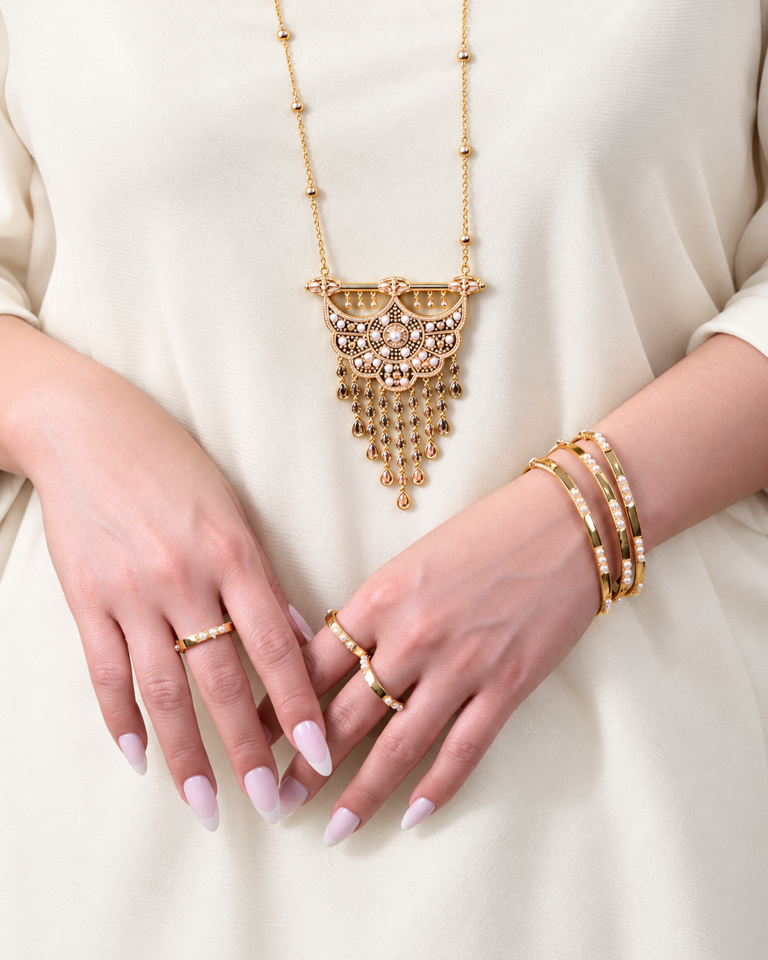Lucianna Pearl Set — Jewelry Set, Kuwait — 1