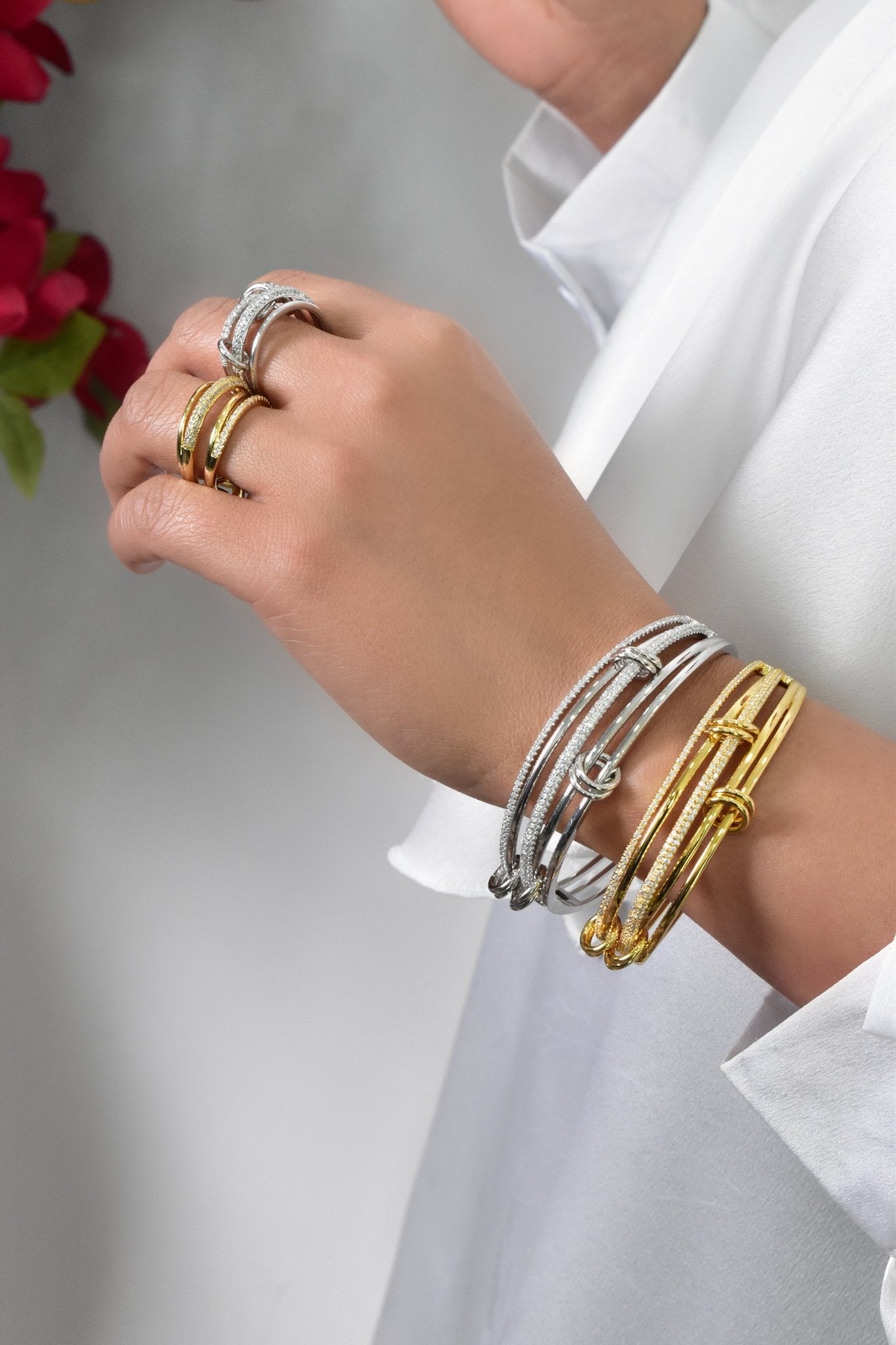 Zahiya Bracelet Ring Set
