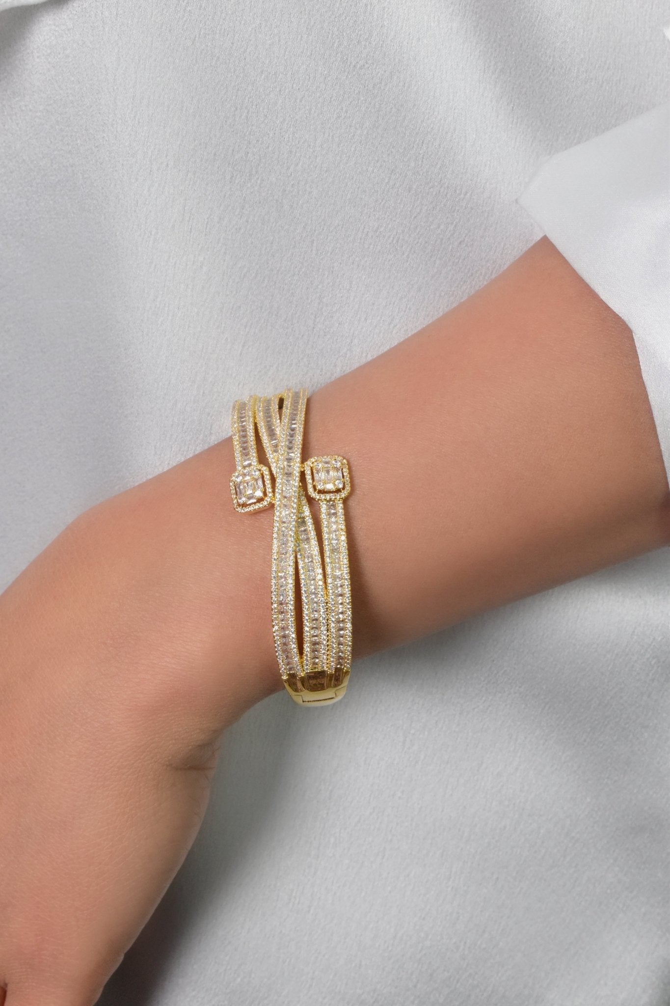 Lujainah Golden Broad Bracelet