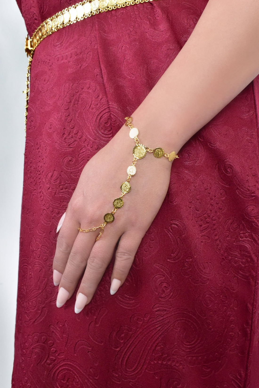 Yamna Coins Hand Chain 2