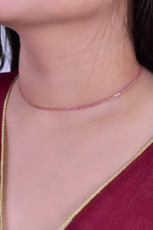 Iqlim Pink Tennis Choker 1mm 1