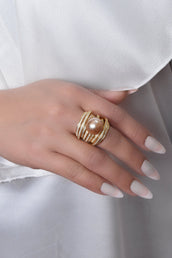 Dalal Golden Pearl Ring 1