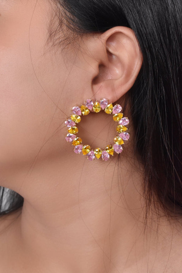 Sima Classy Roung Earrings — Earrings, Kuwait