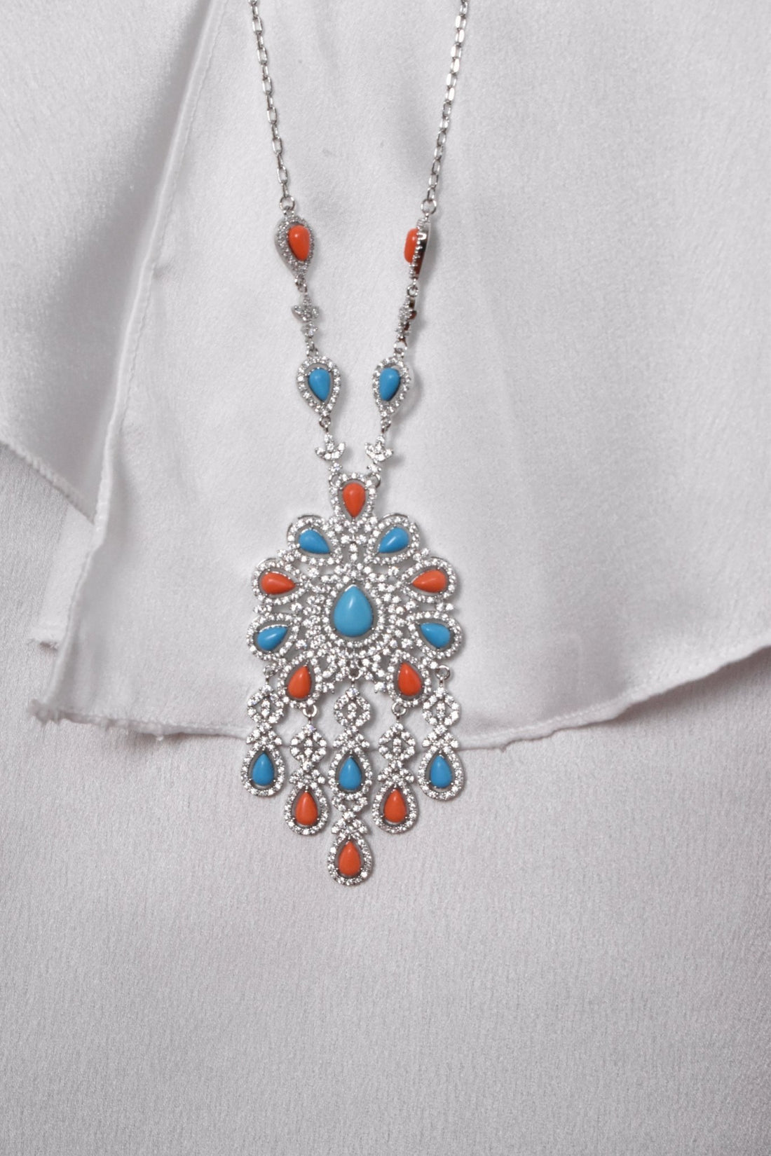 Karima Long Necklace Claay Set 6