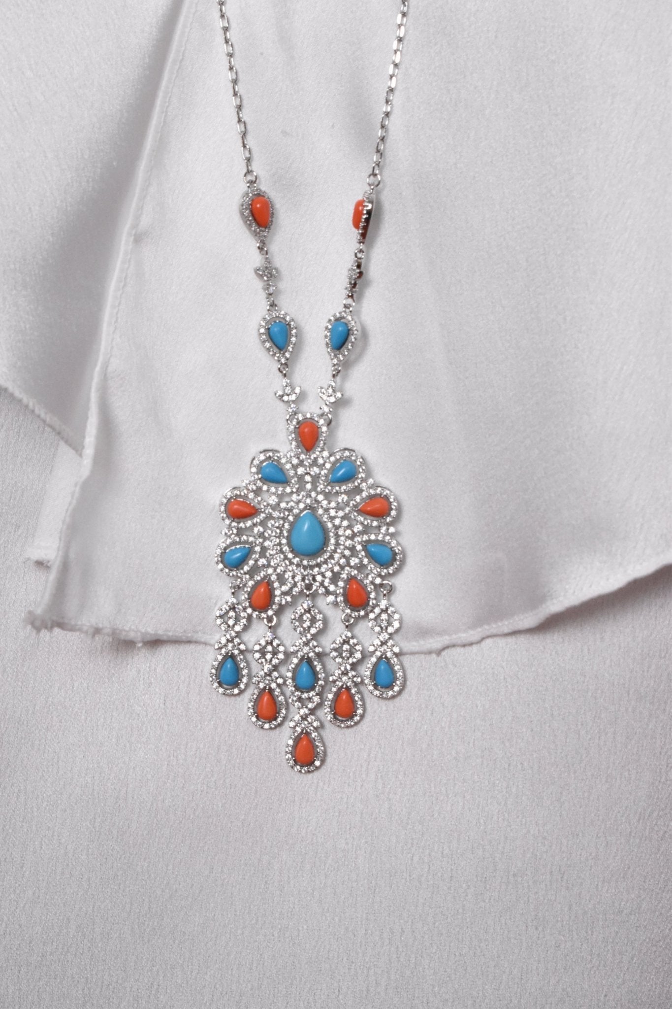 Karima Long Necklace Claay Set