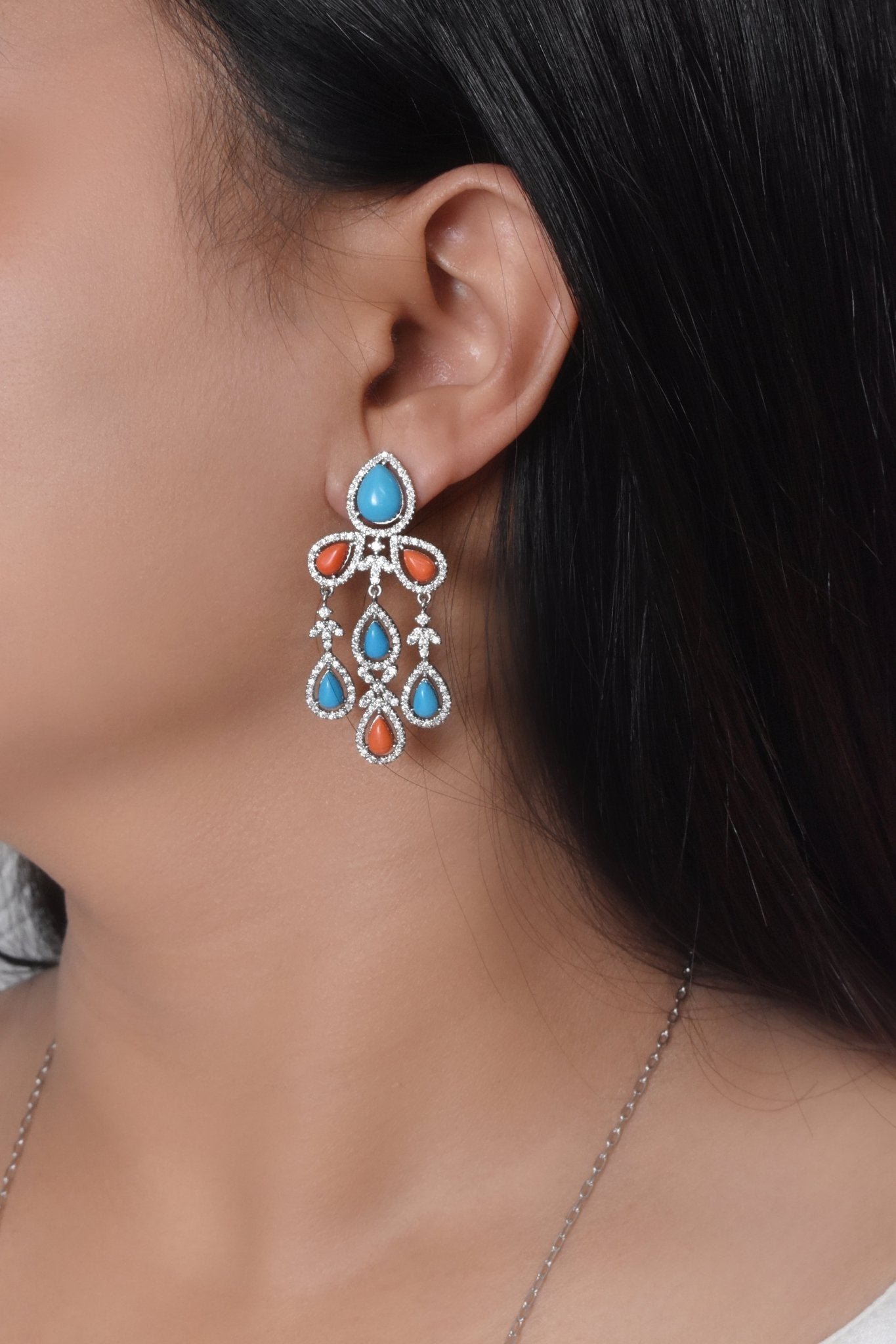 Karima Long Necklace Claay Set