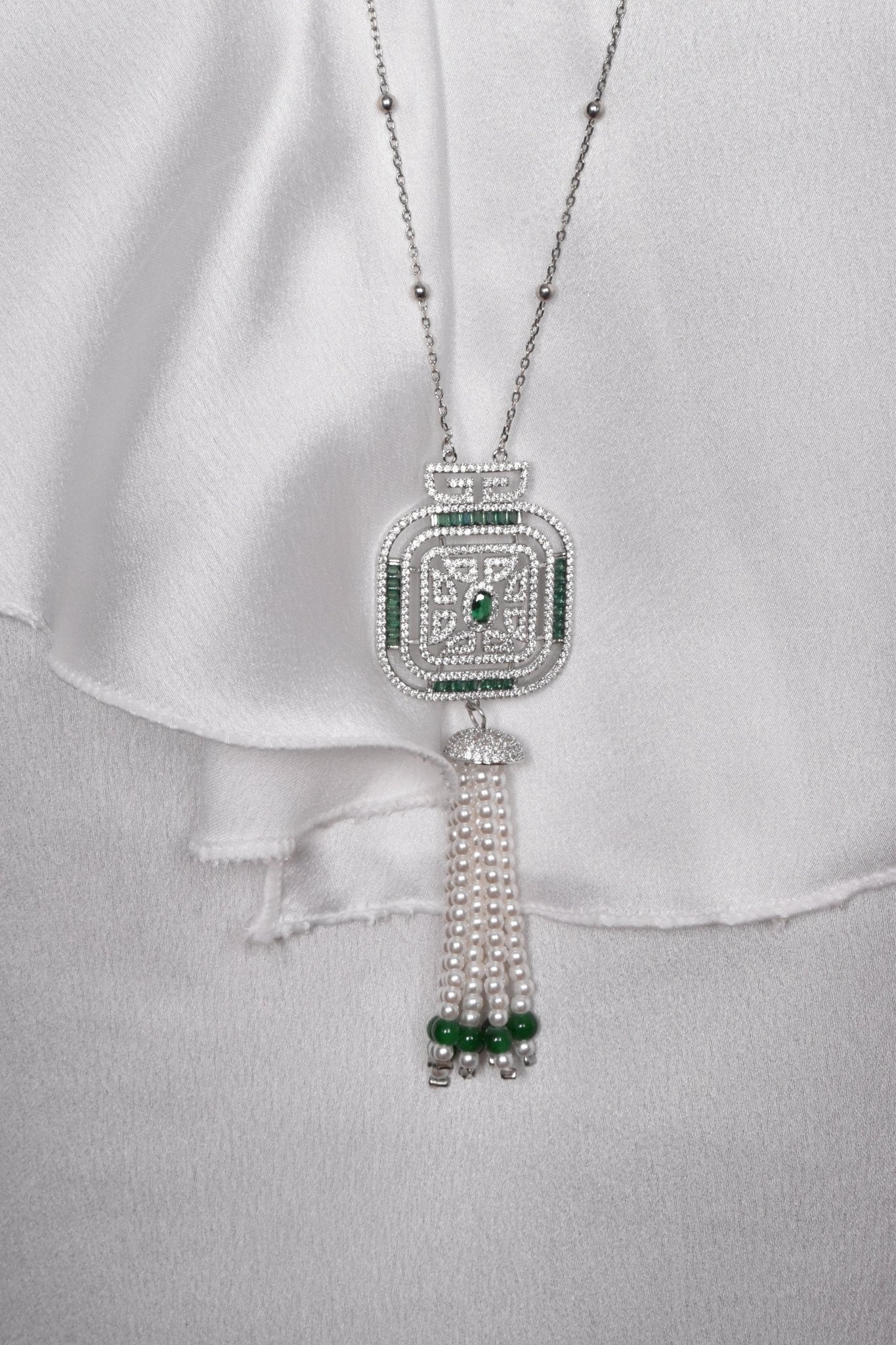 Hiba Green Pearl Set