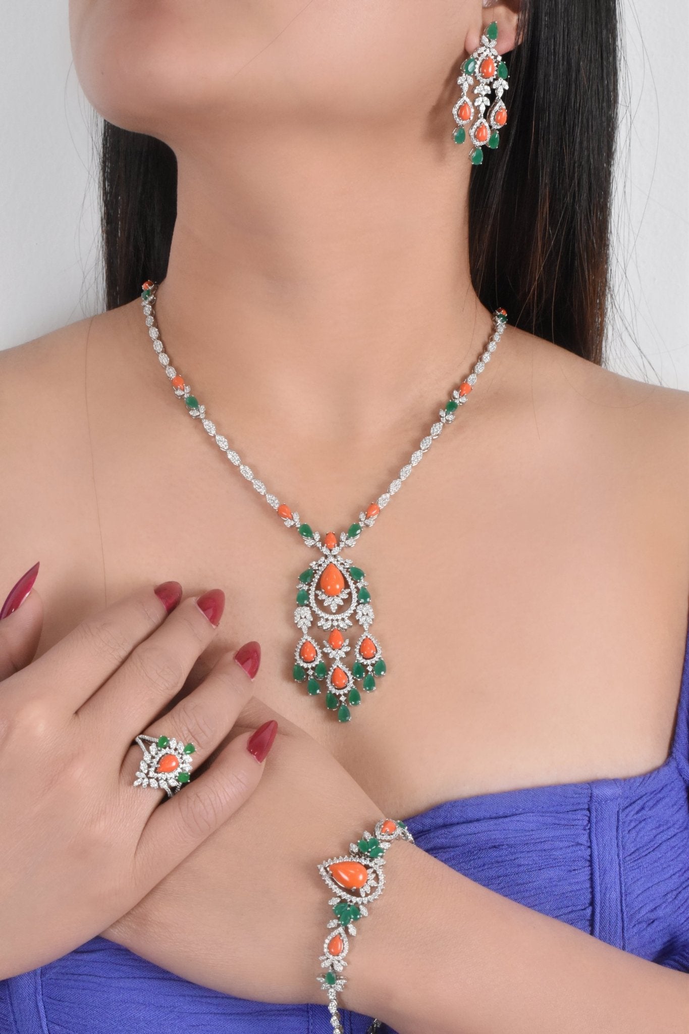 Rania Classy Long Necklace Set