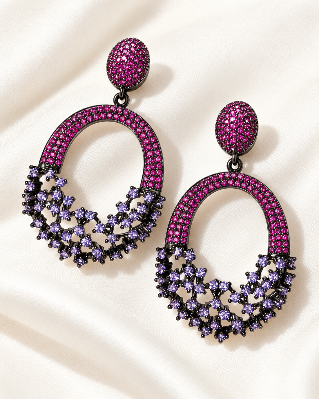 Rimal Hot Pink Earrings — Earrings, Kuwait — 1