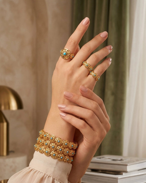 Sabreen 3pc Bracelet Ring Set — Bracelet, Kuwait