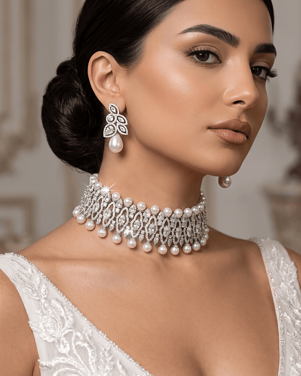 aurora necklace earrings set