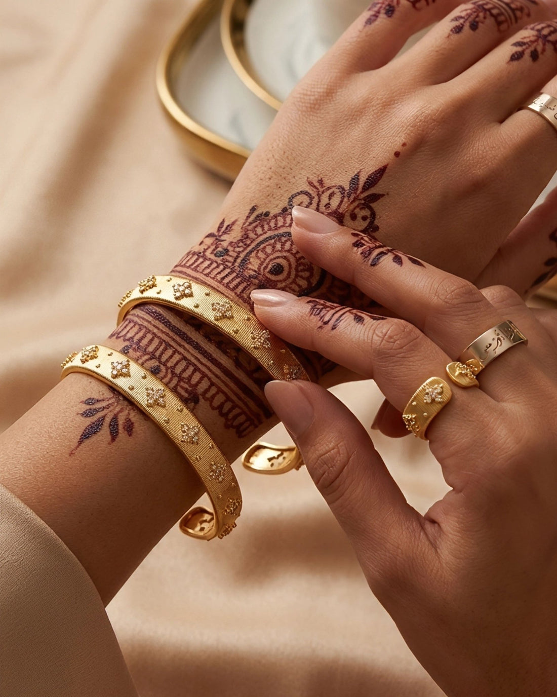 Aaliyah 2pc Bracelet Ring Set — Bracelet, Kuwait — 1