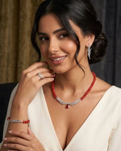 Khawla Elegant Red Pearl Set 1