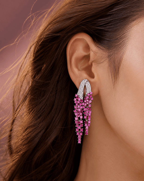 Azelma Magenta Earrings — jewellery, Kuwait