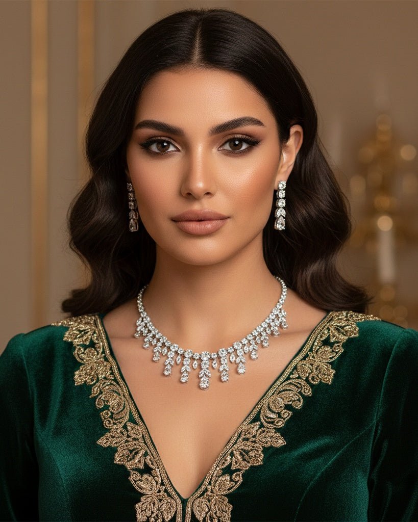 Manel Necklace Earrings Set