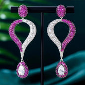 Jannah Hot Pink Earrings 2