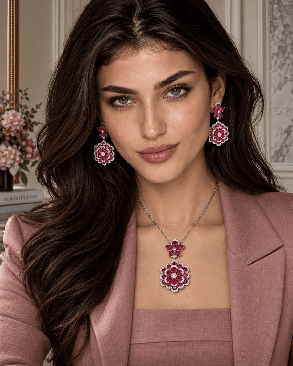 Cerys Rosette Set — jewellery, Kuwait