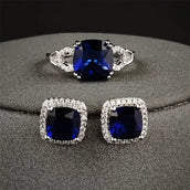 Aroub Cushion Earrings Ring Set — jewellery, Kuwait — 2