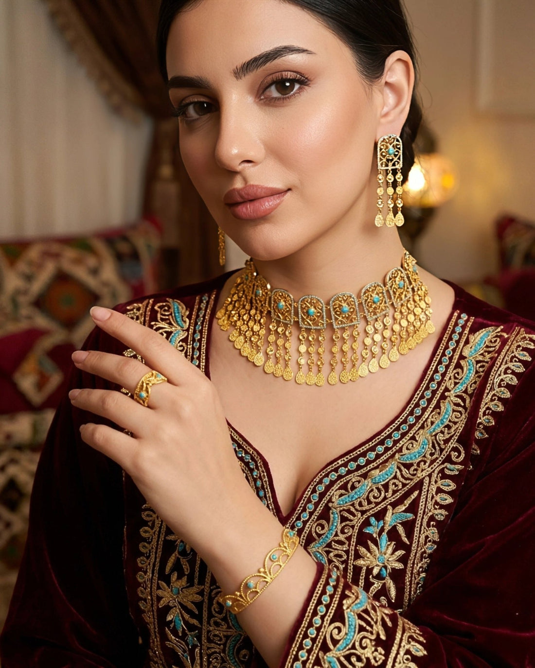 Lamia Golden Set — Jewelry Set, Kuwait — 1