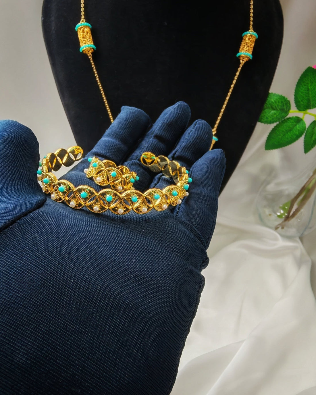 Hafsa Elegant Long Set — Jewelry Set, Kuwait — 5
