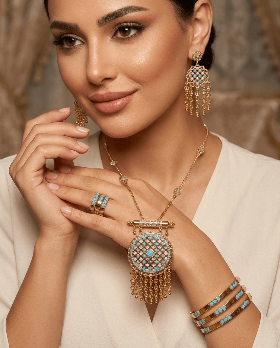 Wajd Turquoise Mandala — jewellery, Kuwait — 1