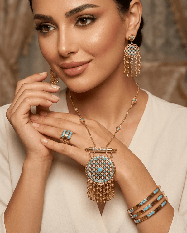 Wajd Turquoise Mandala — jewellery, Kuwait