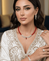 Khawla Elegant Red Pearl Set 2
