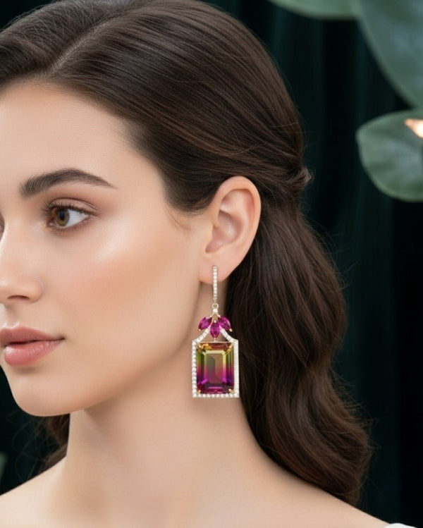 Samira Hot Pink Earrings — Earrings, Kuwait