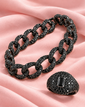 Sahar Black Bracelet Ring set — Bracelet, Kuwait — 1