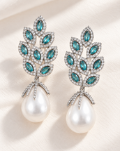 Samah Classic Pearl Earrings — Earrings, Kuwait — 1