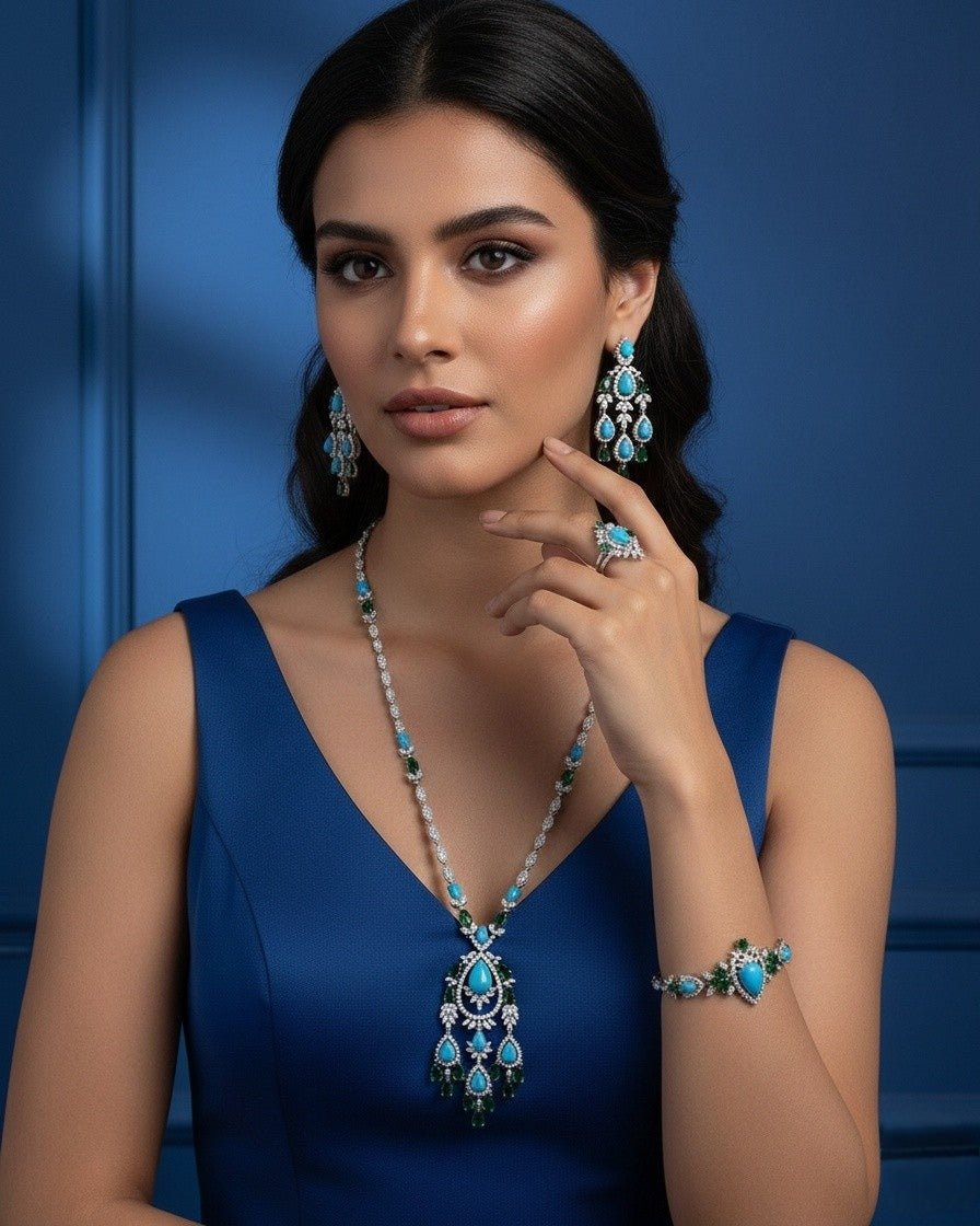 Louise gorgeous Long Necklace Set — Jewelry Set, Kuwait — 1