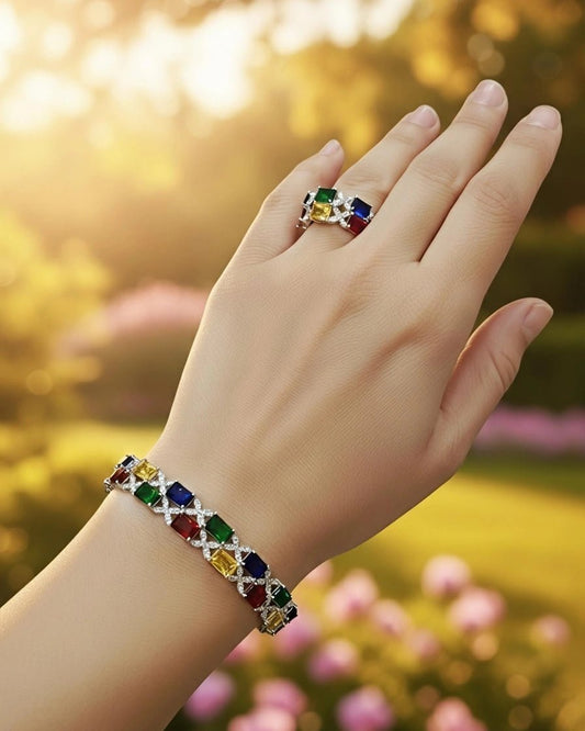 Ambre Elegant bracelet Ring Set