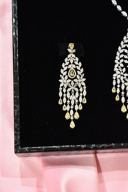 Lila Long Necklace Yellow Set